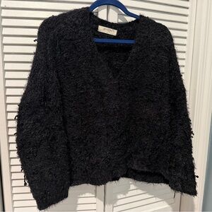 Cozy Black V-Neck Sweater